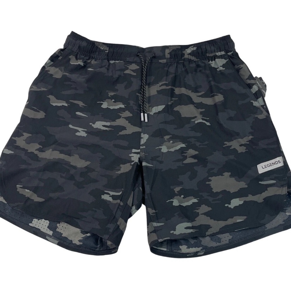 Legends Men's Athletic Shorts - Black Camo